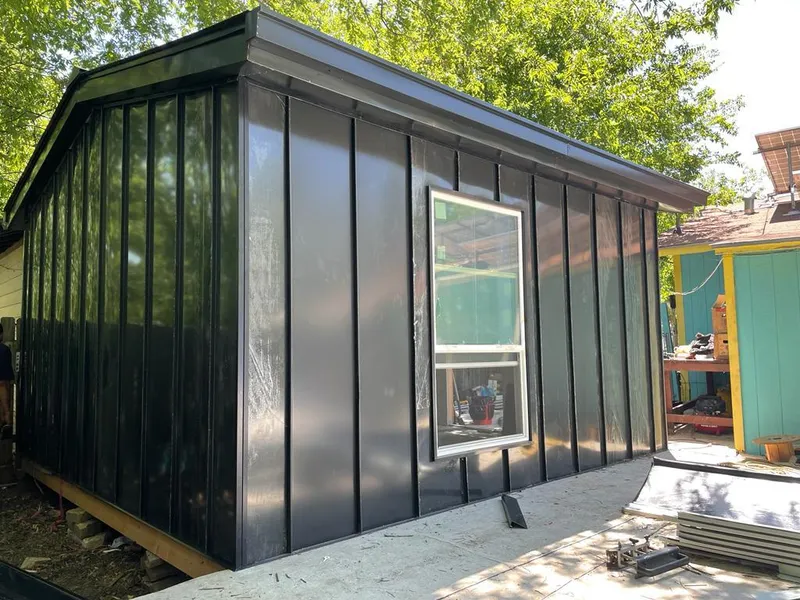 Black standing seam metal wall panels for Metal Roof Installation in Glenn Heights