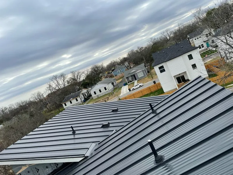 Standing seam metal roof panels with vents for Skylight Repair in Glenn Heights